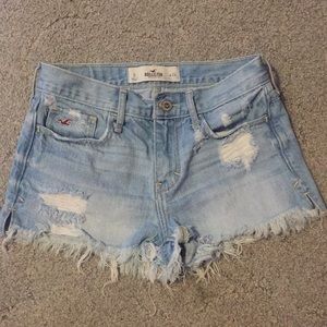 High waisted jean shorts